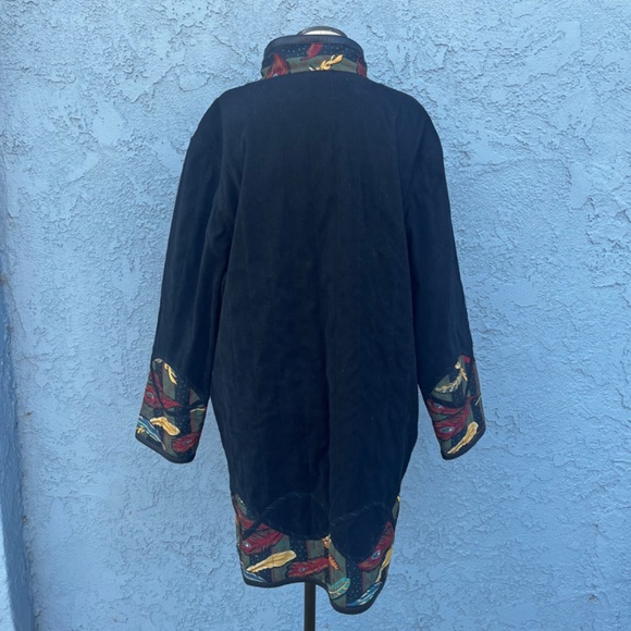 Vintage Quilted Jacket Art to wear Duster 90s Hippie Bohemian - Picture 5 of 10